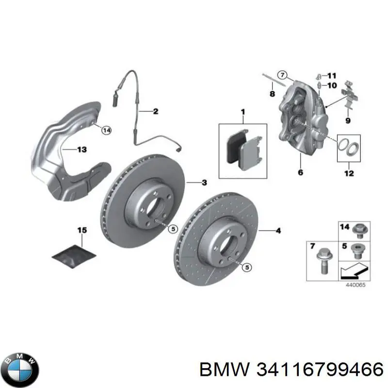 Comprar 34116799466 BMW Pinza de freno delantera derecha
