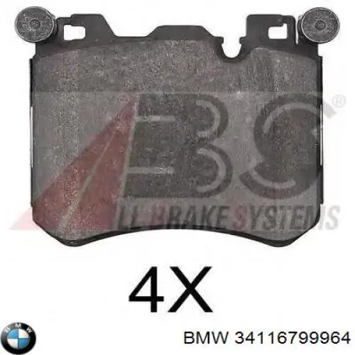 Pastillas de freno 34116799964 BMW
