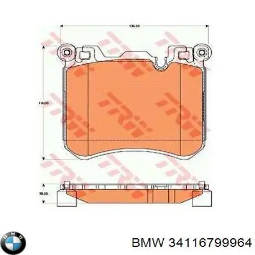 Pastillas freno delanteras BMW 34116799964 precio, desde 75,13 EUR
