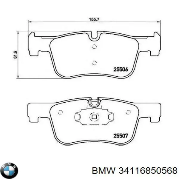 Pastillas freno delanteras BMW 34116850568 precio, desde 38,96 EUR