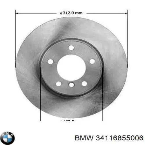 Freno de disco delantero BMW 34116855006