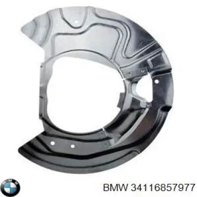 34116857977 BMW chapa protectora contra salpicaduras, disco de freno delantero izquierdo