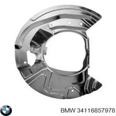 34116857978 BMW chapa protectora contra salpicaduras, disco de freno delantero derecho