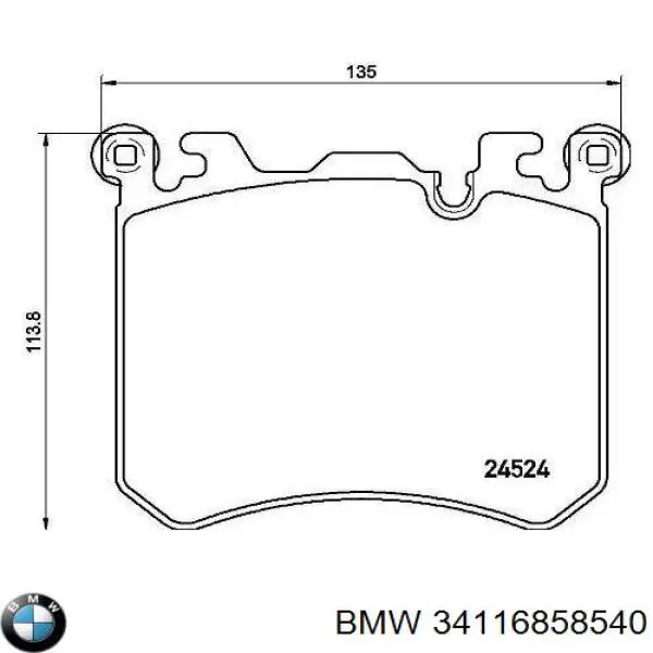 Comprar 34116858540 BMW Pastillas delanteras de freno