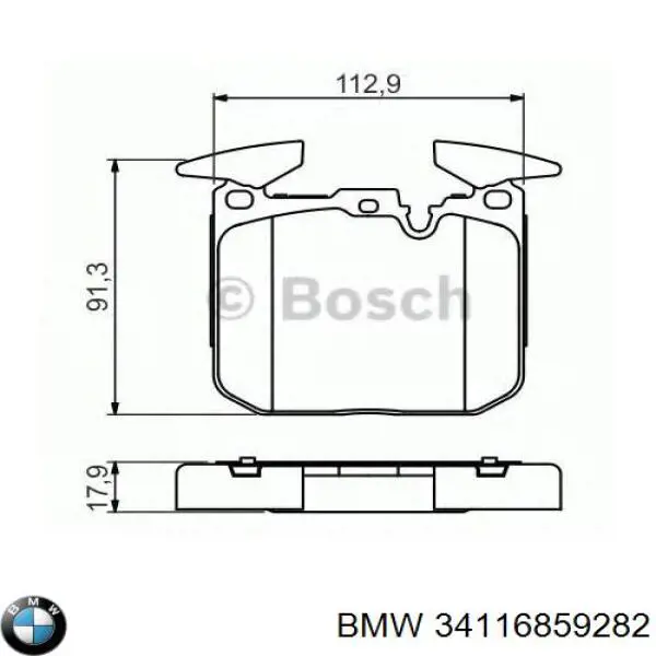 34116859282 BMW pastillas de freno delanteras