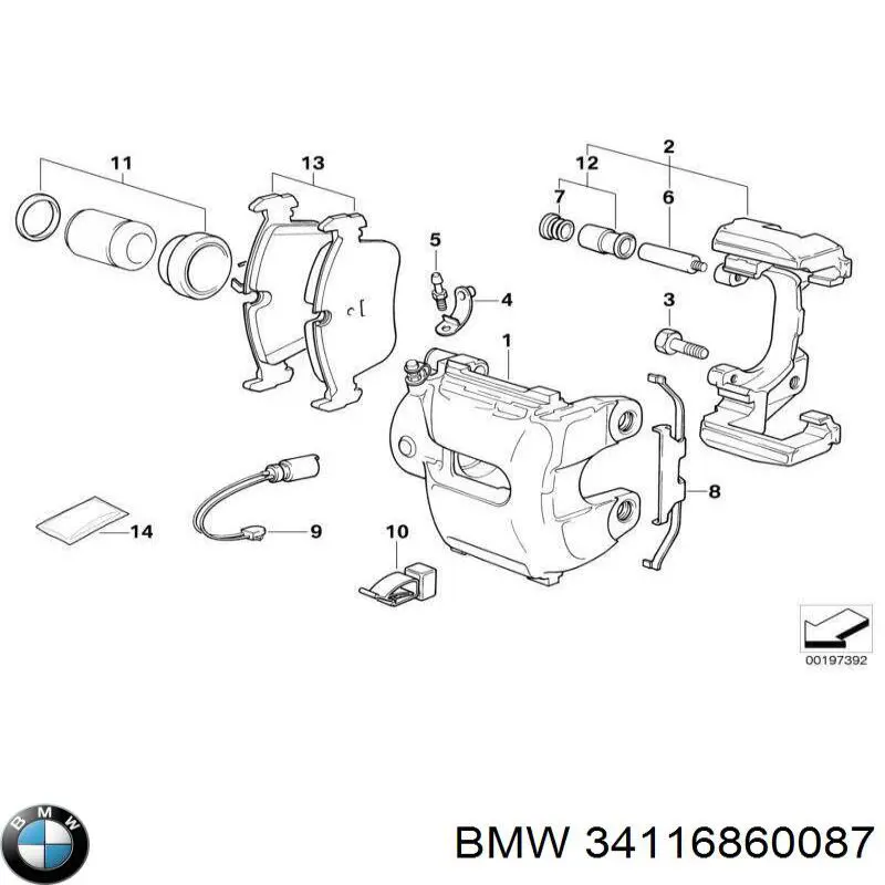 Juego de resortes de sujeción de pastillas de freno delanteras BMW 34116860087 precio, desde 25,01 EUR