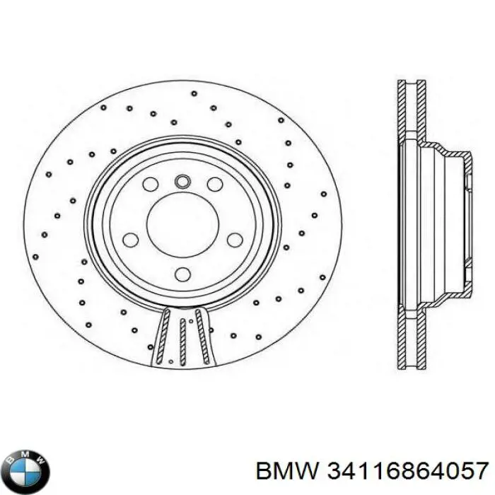 Disco de freno delantero BMW 34116864057