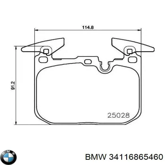 Comprar 34116865460 BMW Pastillas delanteras de freno