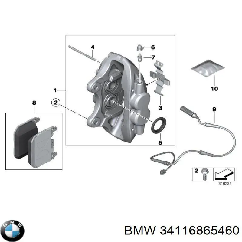 34116865460 BMW pastillas de freno delanteras