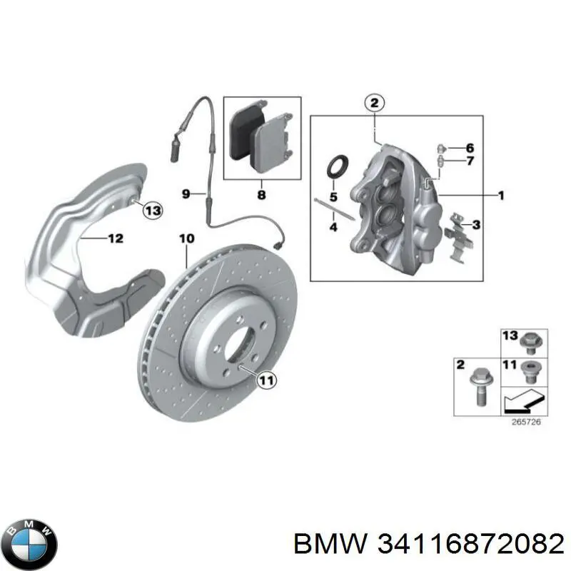 34116792238 BMW chapa protectora contra salpicaduras, disco de freno delantero derecho