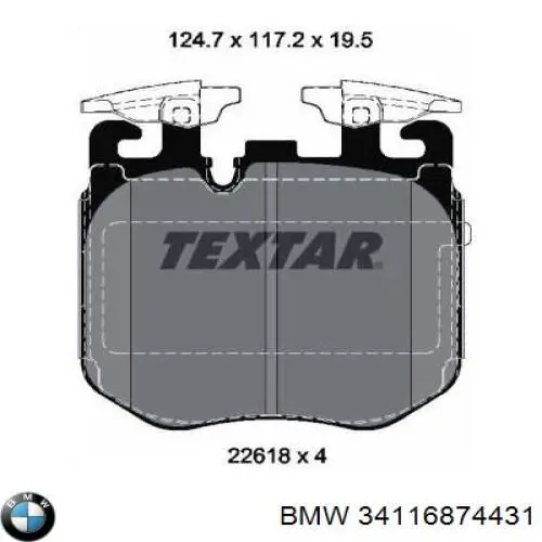 34116874431 BMW pastillas de freno delanteras