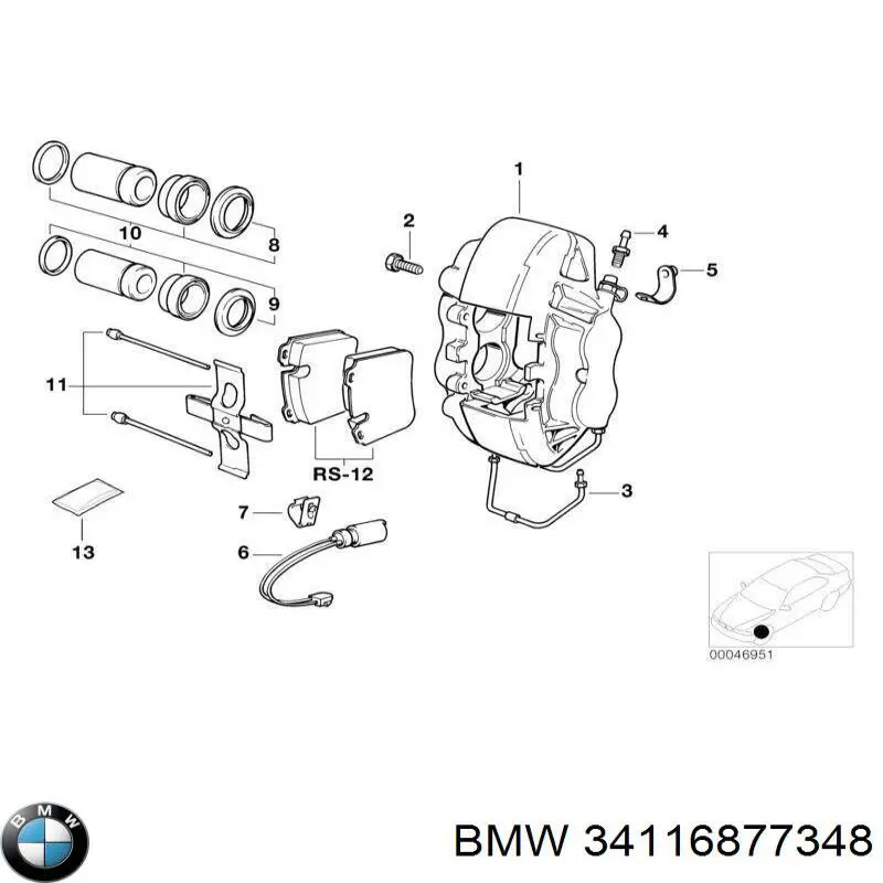 Juego de reparación de pastillas de freno BMW 34116877348 precio, desde 13,76 EUR