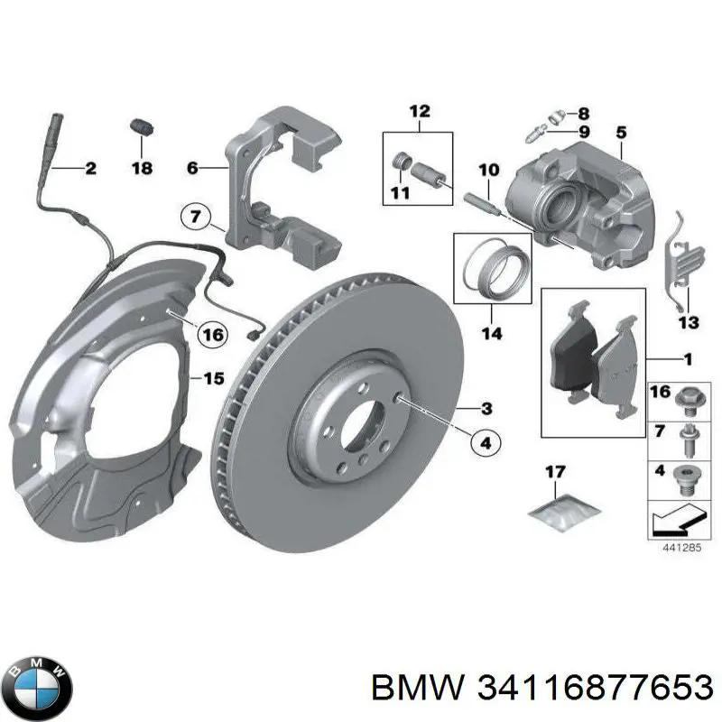 34116877653 BMW Pastillas delanteras