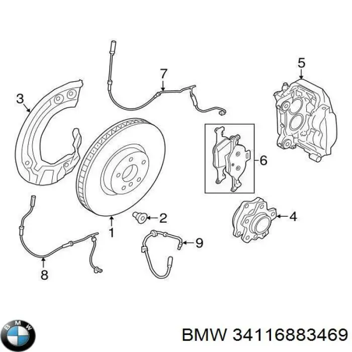 Comprar 34116883469 BMW Pastillas delanteras de freno