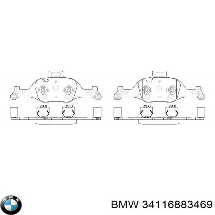 Pastillas de freno 34116883469 BMW