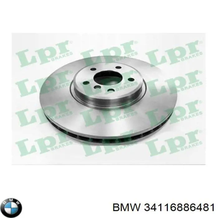 Freno de disco delantero BMW 34116886481