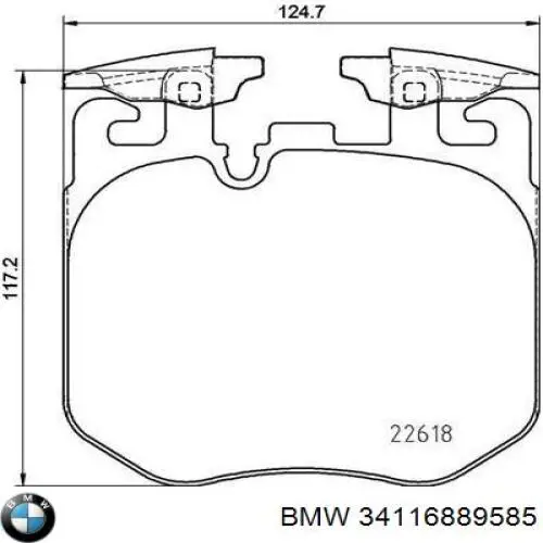 Comprar 34116889585 BMW Pastillas delanteras de freno