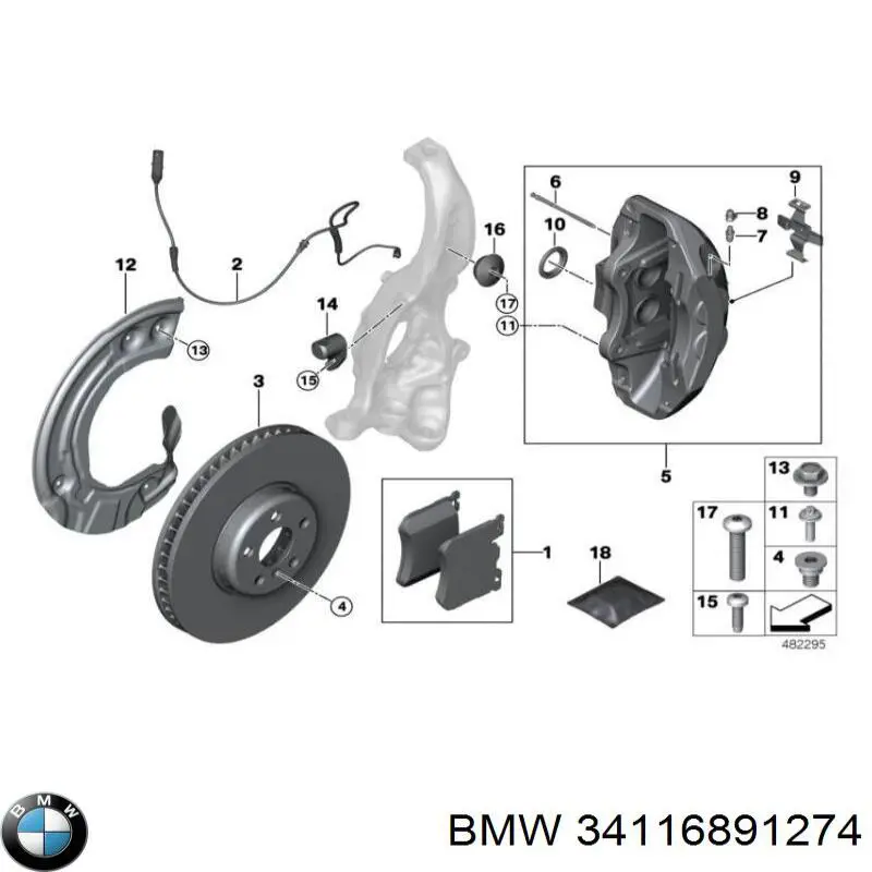 BMW 34116891274 precio, desde 489,32 EUR