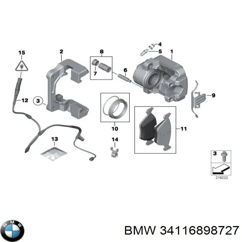 Frenos delanteros BMW 34116898727 precio, desde 248,74 EUR