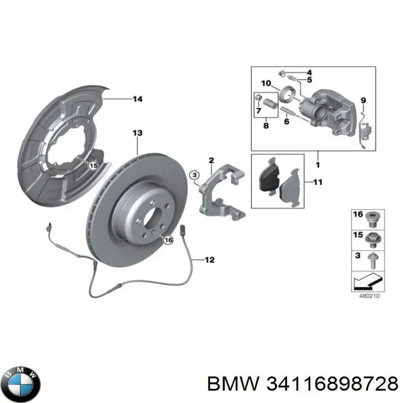 Frenos delanteros BMW 34116898728 precio, desde 248,74 EUR