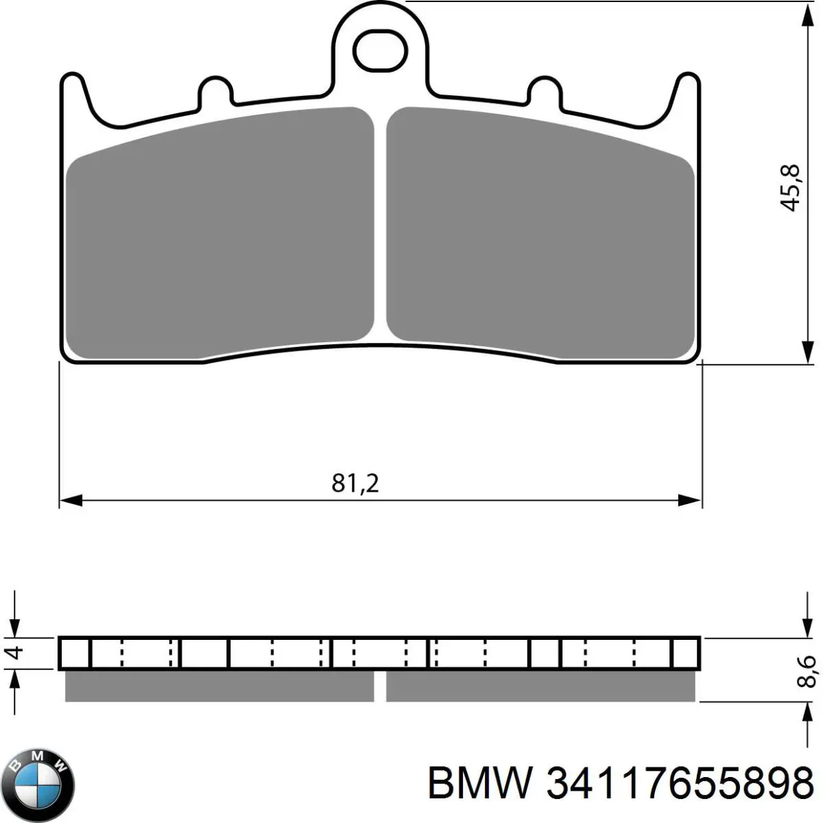 34117655898 BMW pastillas de freno delanteras