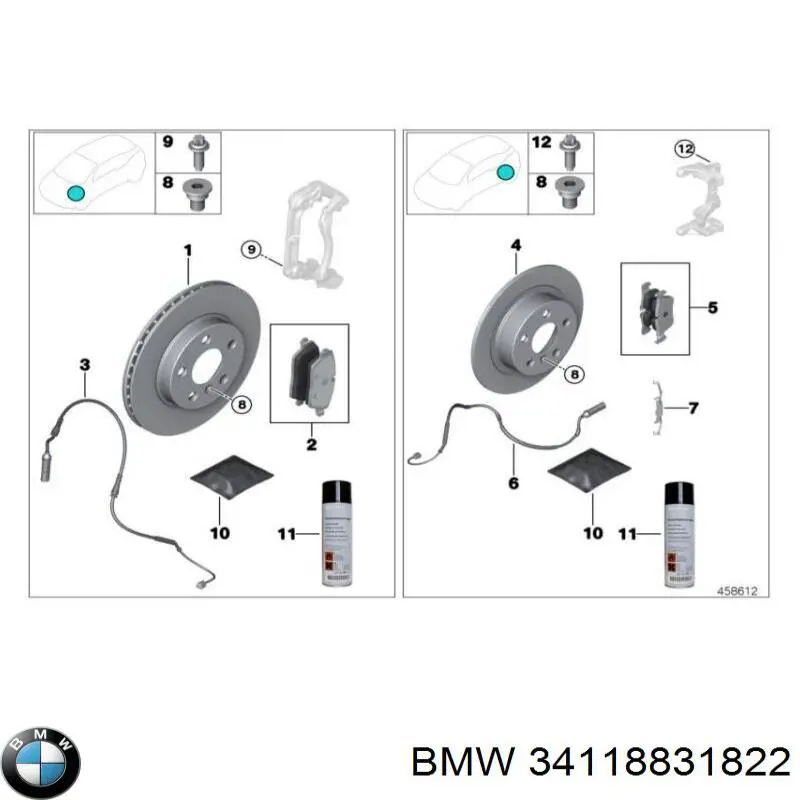Comprar 34118831822 BMW Freno de disco delantero