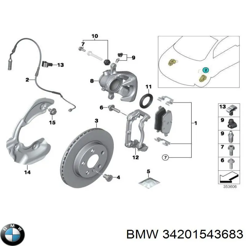 Comprar 34201543683 BMW Pastillas de freno traseras