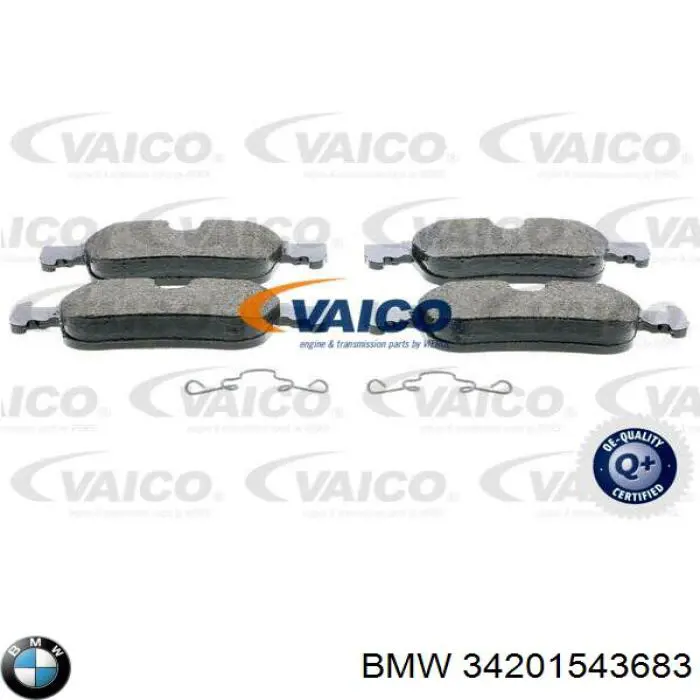 Pastillas de freno traseras 34201543683 BMW