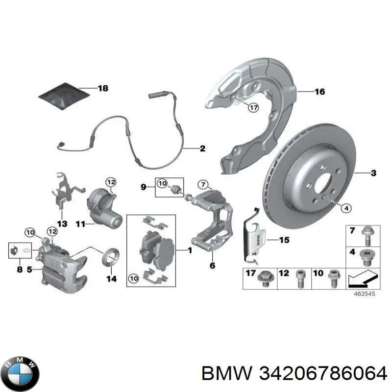Kit de reparación, pinza de freno trasero BMW 34206786064 precio, desde 11,75 EUR