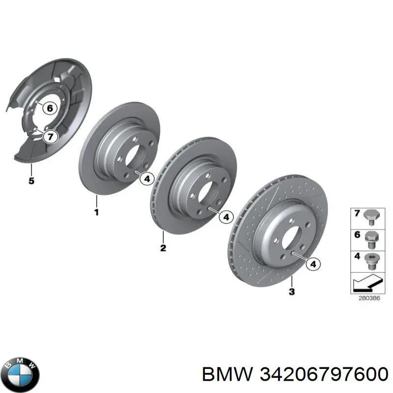 Comprar 34206797600 BMW Disco de freno trasero
