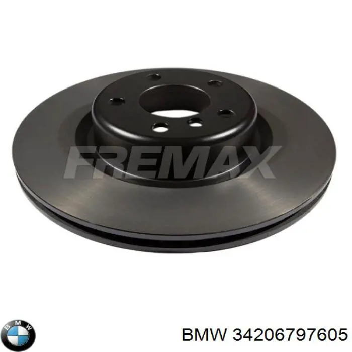 34206797605 BMW disco de freno trasero