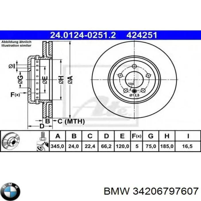 Comprar 34206797607 BMW Disco de freno trasero