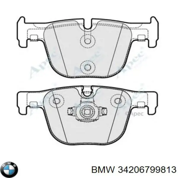 34206799813 BMW pastillas de freno traseras