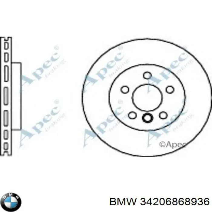 Comprar 34206868936 BMW Disco de freno trasero