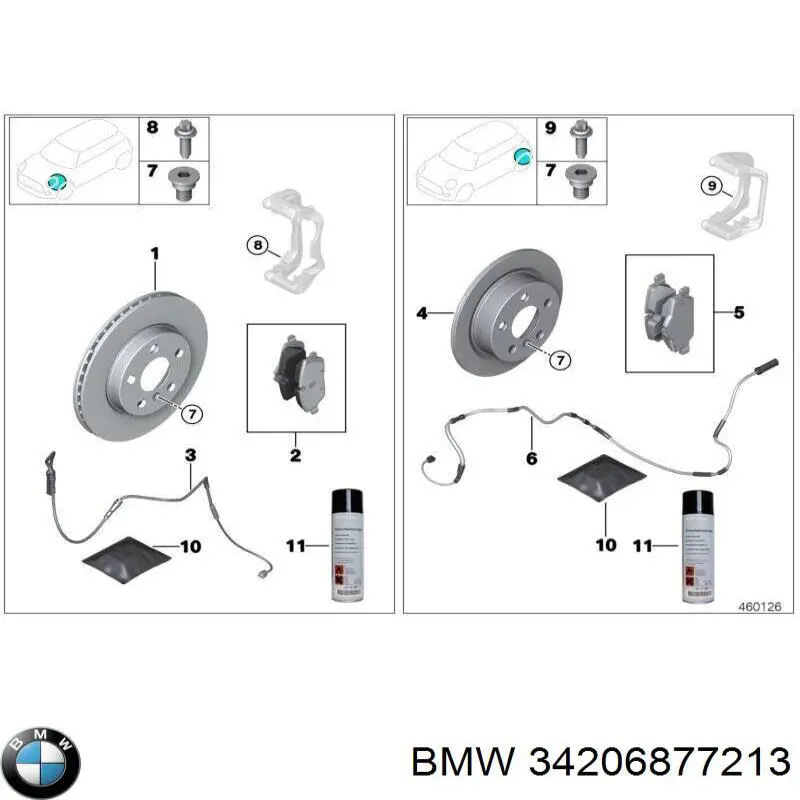 Comprar 34206879288 BMW Disco de freno trasero