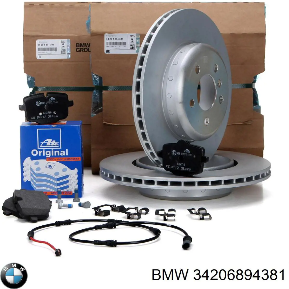 Disco de freno trasero 34206894381 BMW