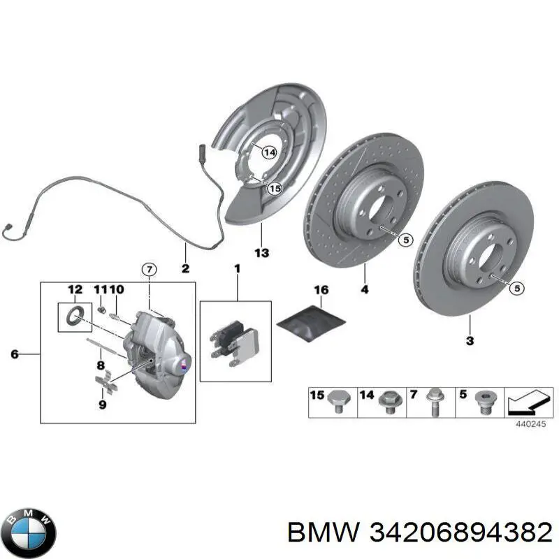 Comprar 34206894382 BMW Disco de freno trasero