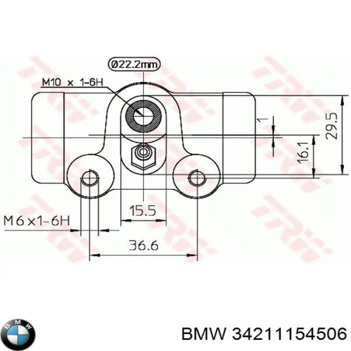 34211154506 BMW cilindro de freno de rueda trasero