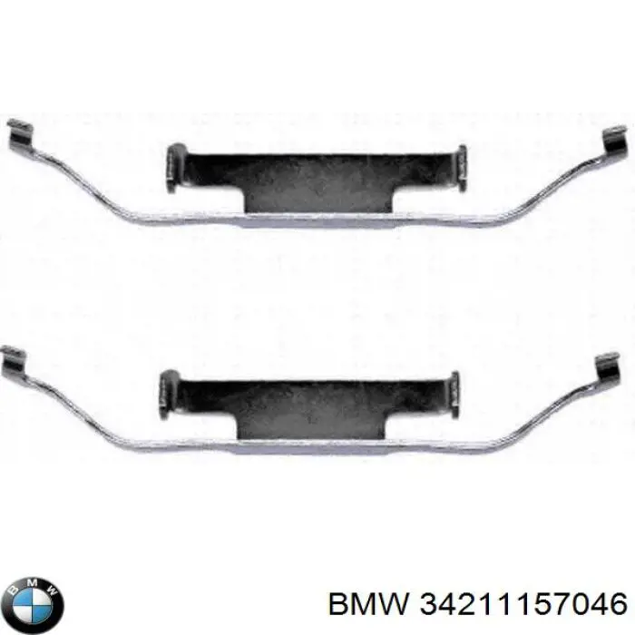 34211157046 BMW Juego de resortes de sujeción de pastillas de freno traseras
