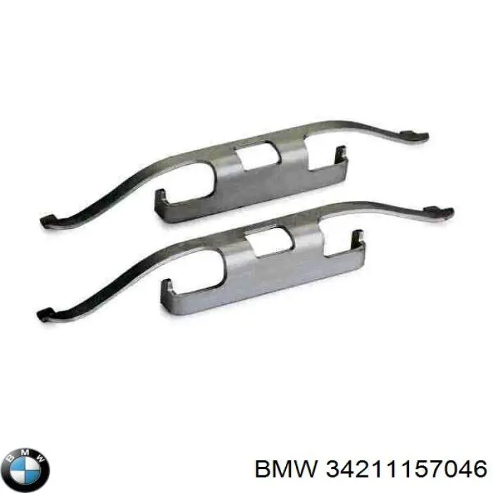 Juego de resortes de sujeción de pastillas de freno traseras 34211157046 BMW