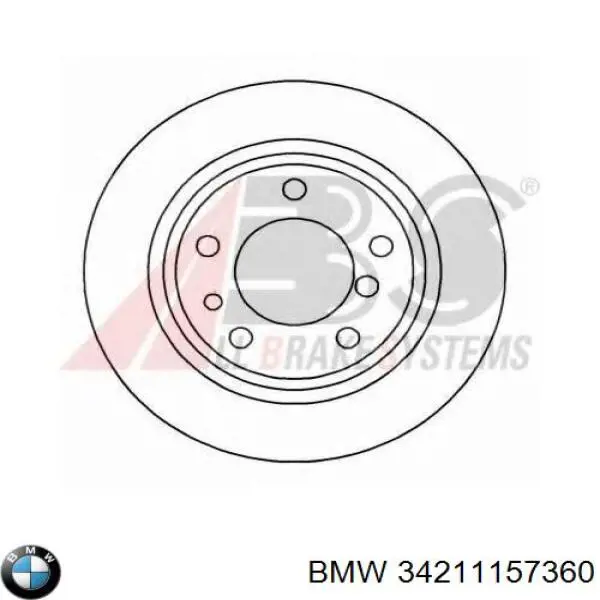 34211157360 BMW disco de freno trasero