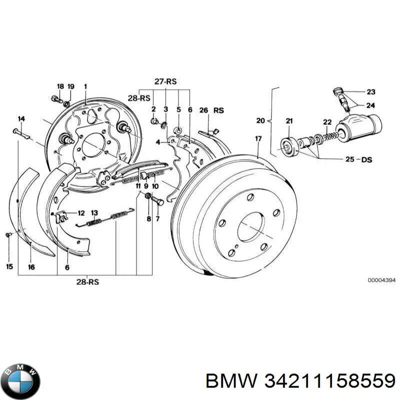Comprar 34211158559 BMW Tambor de freno trasero