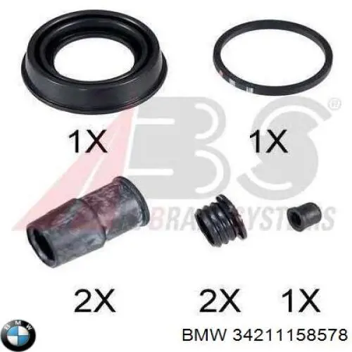 Kit de reparación, pinza de freno trasero BMW 34211158578 precio, desde 5,25 EUR