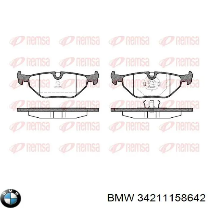 34211158642 BMW pastillas de freno traseras