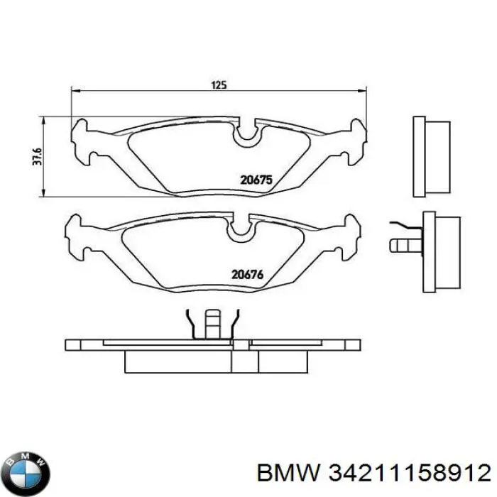 Pastillas de freno traseras BMW 5 E28