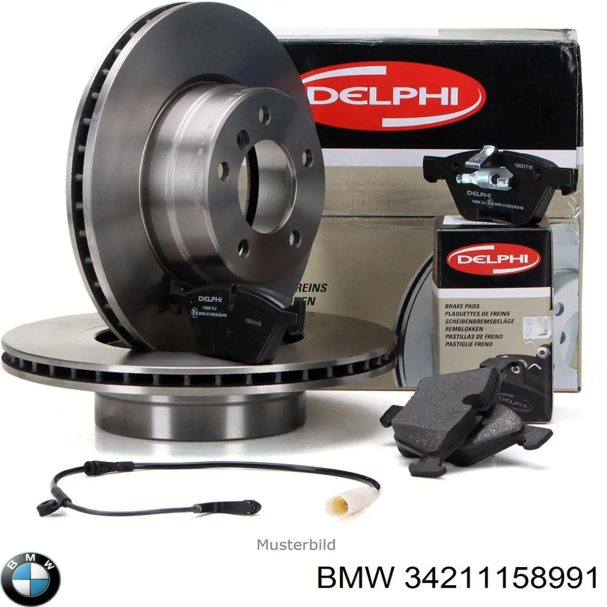 Protector de disco de freno trasero izquierdo 34211158991 BMW