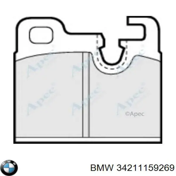 34211159269 BMW pastillas de freno traseras