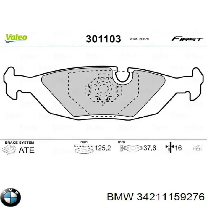 Pastillas de freno traseras BMW 5 E28