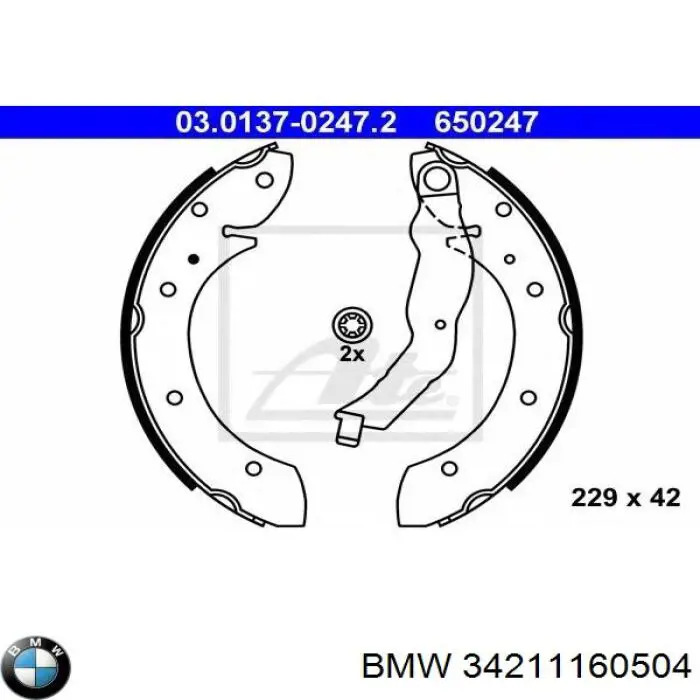 34211160504 BMW zapatas de frenos de tambor traseras