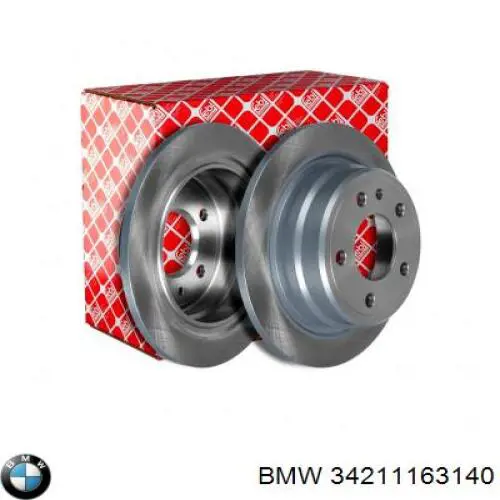 34211163140 BMW disco de freno trasero